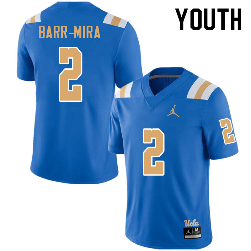 Jordan Brand Youth #2 Nicholas Barr-Mira UCLA Bruins College Football Jerseys Sale-Blue - Click Image to Close